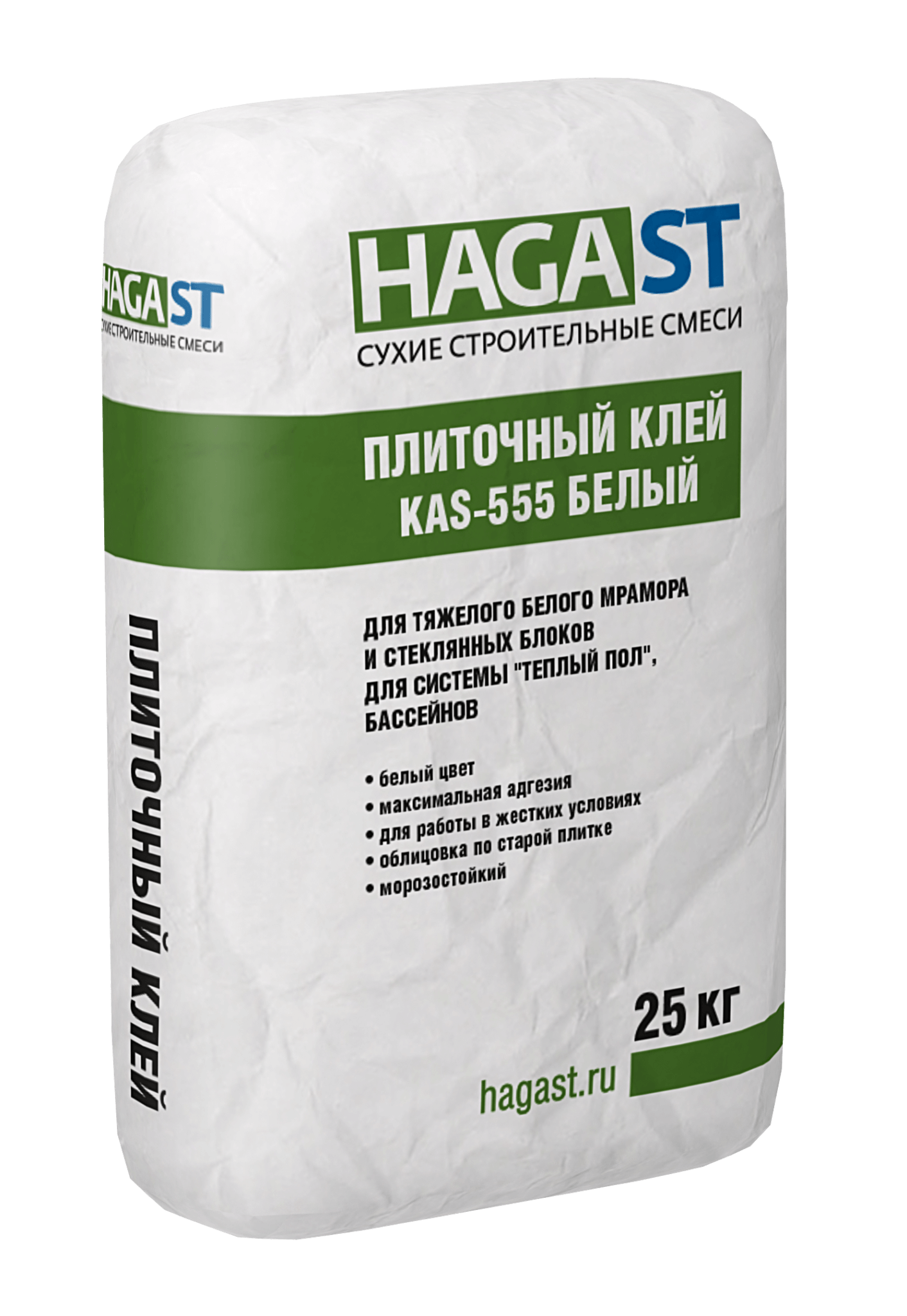 Плиточный клей КАS-555 БЕЛЫЙ | Hagast